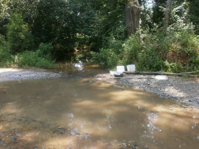 Upstream from the crossing